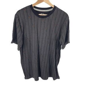 Eighty Eight Mens Pullover Shirt Savage Text Print Short Sleeve Cotton Black XL